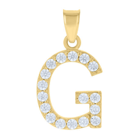 10Kt Gold Initial Letter Pendant "G"