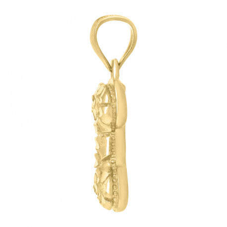 10Kt Gold Initial Letter Pendant "I"