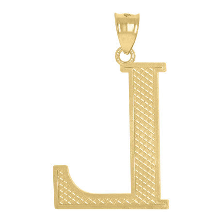 10Kt Gold Initial Letter Pendant "L"