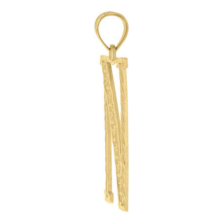 10Kt Gold Initial Letter Pendant "N"