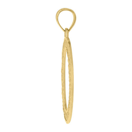 10Kt Gold Initial Letter Pendant "O"