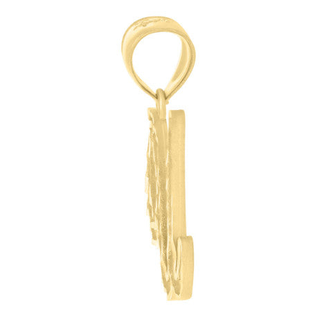10Kt Gold Initial Letter Pendant "U"