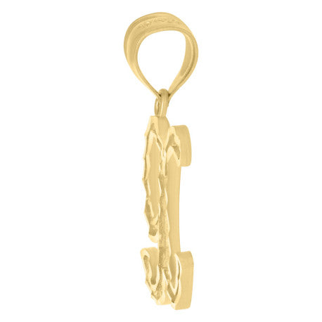 10Kt Gold Initial Letter Pendant "X"