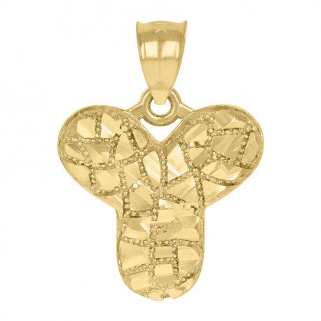 10Kt Gold Initial Letter Pendant "Y"