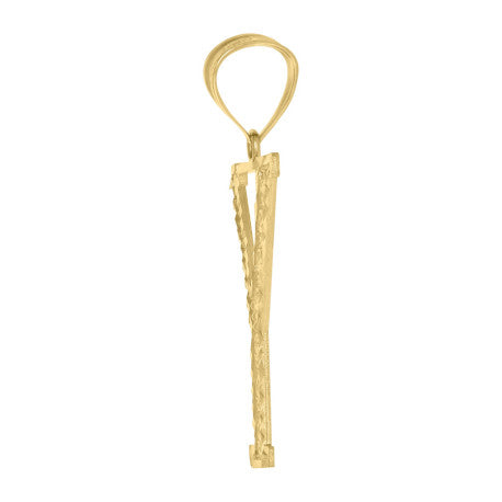 10Kt Gold Initial Letter Pendant "Y"