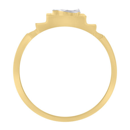 10Kt Gold Initial Letter Ring "G"
