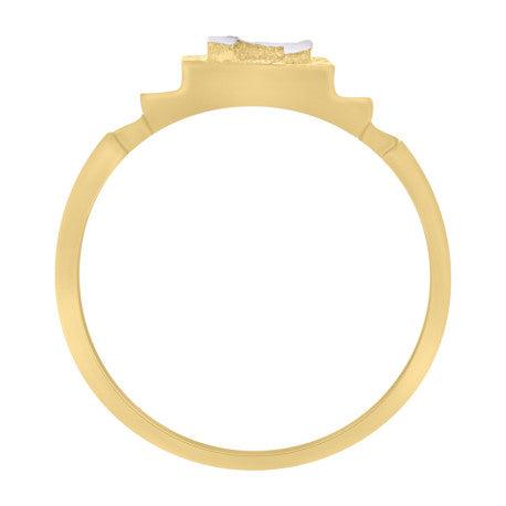 10Kt Gold Initial Letter Ring "H"