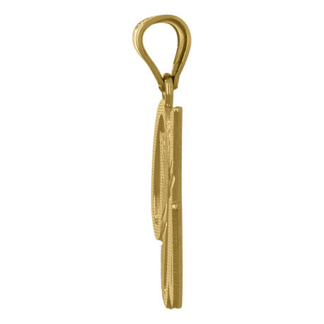 10Kt Gold Initial Letter "U" Pendant
