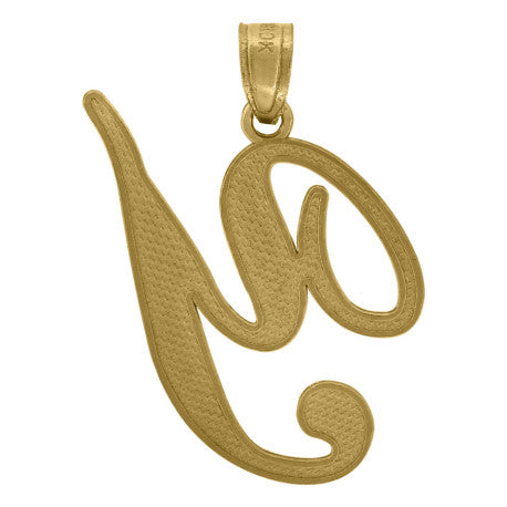 10Kt Gold Initial Letter "Y" Pendant