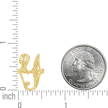 10Kt Gold Initial Letter "Y" Ring