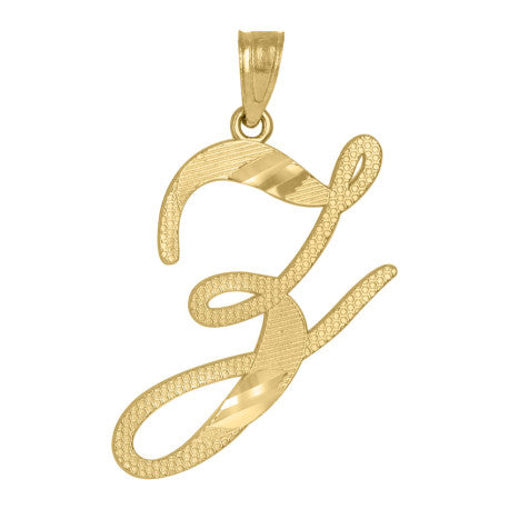 10kt Gold Initial Letter "Z" Pendant
