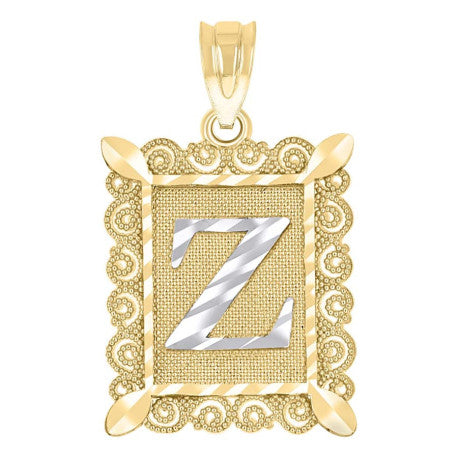 10Kt Gold Initial Letter "Z" Pendant