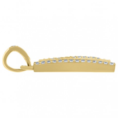 10Kt Gold Initial "M" Letter Pendant