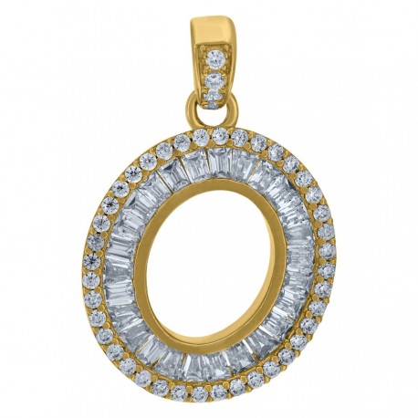 10Kt Gold Initial "O" Letter Pendant