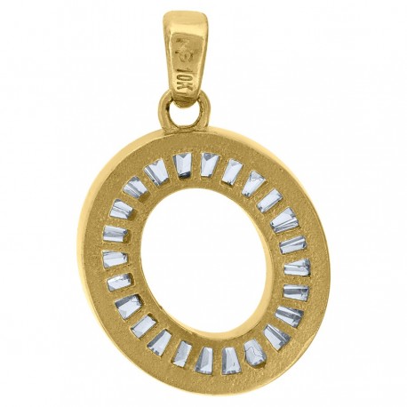 10Kt Gold Initial "O" Letter Pendant