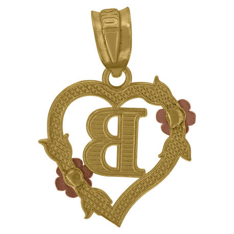 10Kt Gold Initial Pendant "B"