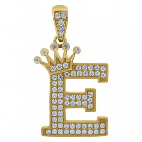 10Kt Gold Initial Pendant "E"