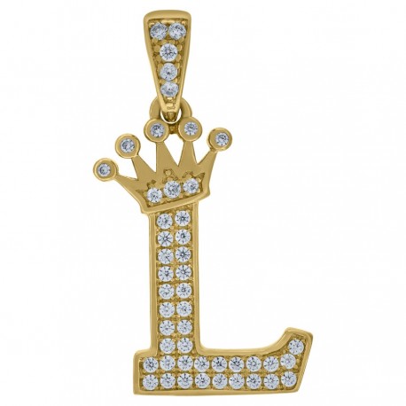 10Kt Gold Initial Pendant "L"