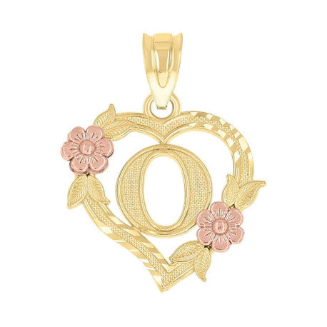 10Kt Gold Initial Pendant "O"