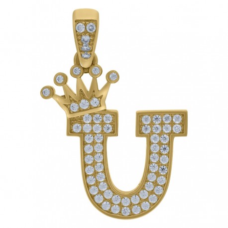10Kt Gold Initial Pendant "U"