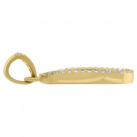 10Kt Gold Initial "U" Letter Pendant