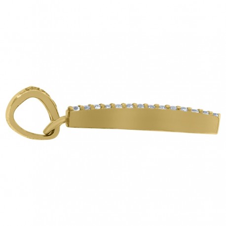 10Kt Gold Initial "V" Letter Pendant