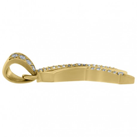10Kt Gold Initial "X" Letter Pendant