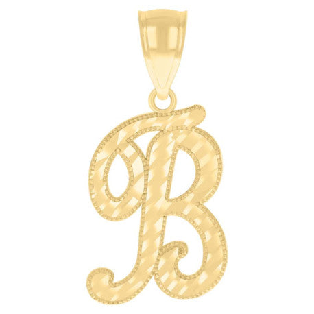 10Kt-Gold Initial"B" Pendant