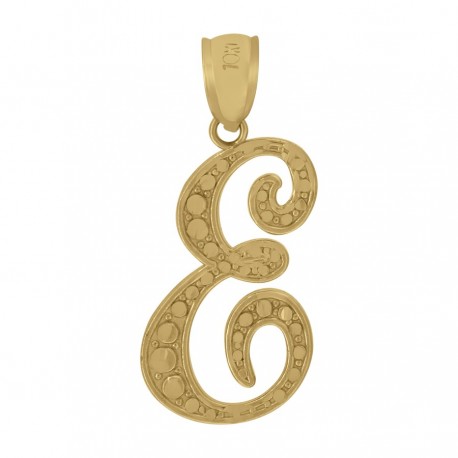 10Kt-Gold Initial"E"Pendant