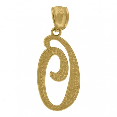 10Kt-Gold Initial"O"Pendant