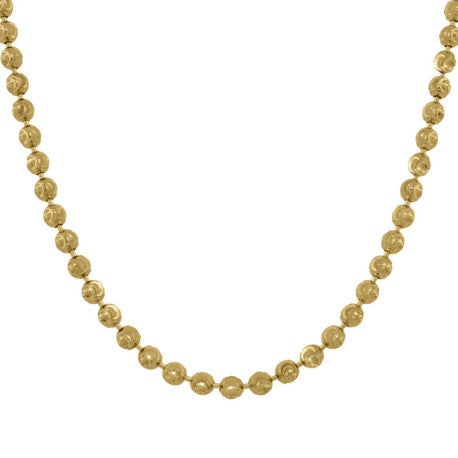 10kt Gold Moon Cut 2mm Chain