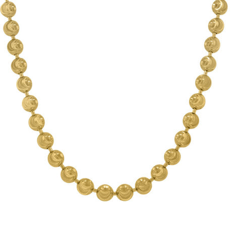 10kt Gold Moon Cut 4mm Chain