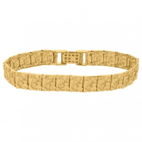 10Kt Gold Nugget Bracelet 11mm
