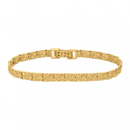 10Kt Gold Nugget Bracelet 6mm