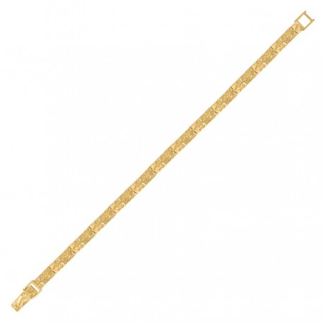10Kt Gold Nugget Bracelet 6mm