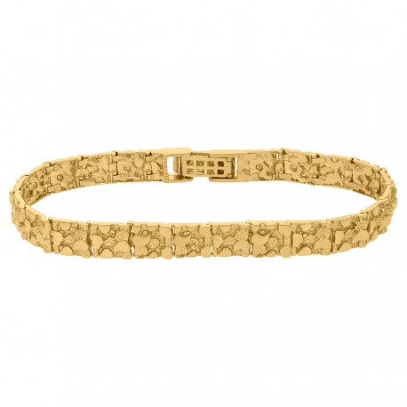 10Kt Gold Nugget Bracelet 8mm