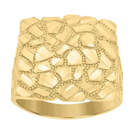 10Kt Gold Nugget Men'S Ring