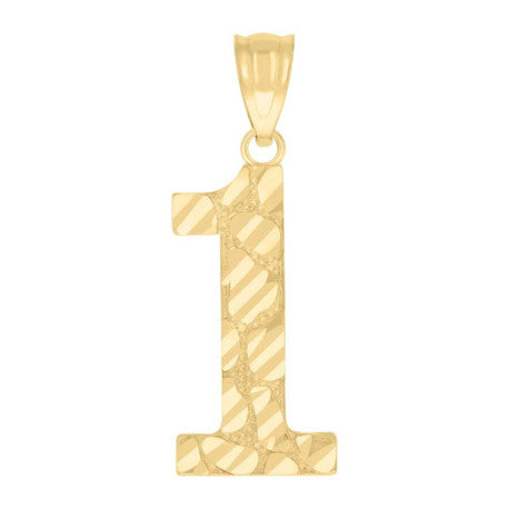 10Kt Gold Number "1" Pendant