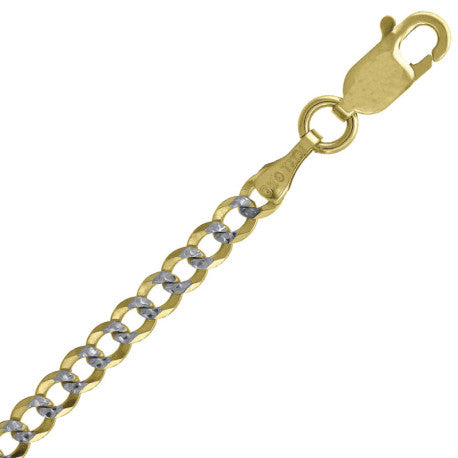 10kt-Gold Pave Cuban Chain-080