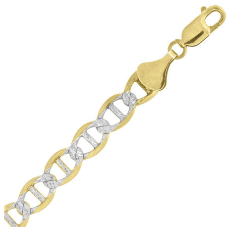 10kt-Gold Pave Mariner Chain 210