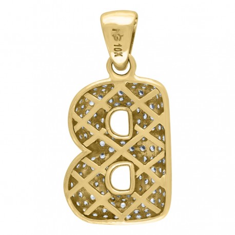 10Kt-Gold Pendant "B" Initial