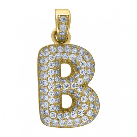 10Kt-Gold Pendant "B" Initial