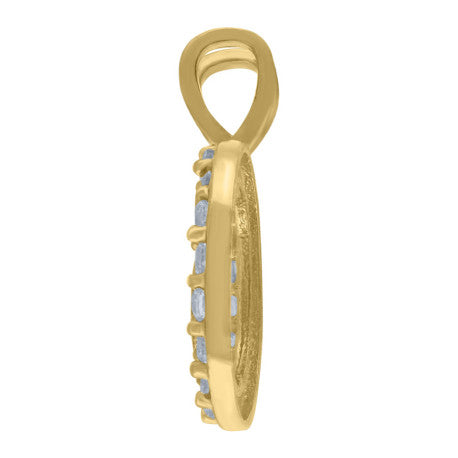 10Kt Gold Initial Letter Pendant "B"