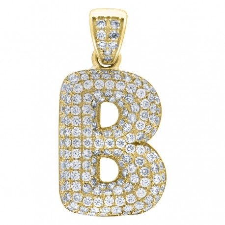 10Kt-Gold Pendant "B" Initial