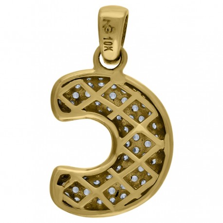 10Kt-Gold Pendant "C" Initial