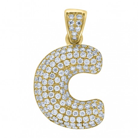 10Kt-Gold Pendant "C" Initial