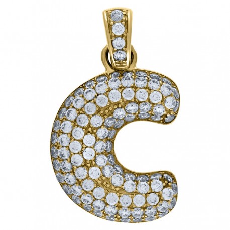 10Kt-Gold Pendant "C" Initial