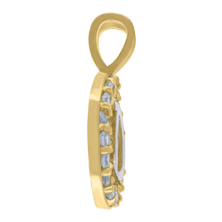 10Kt Gold Initial Letter Pendant "D"