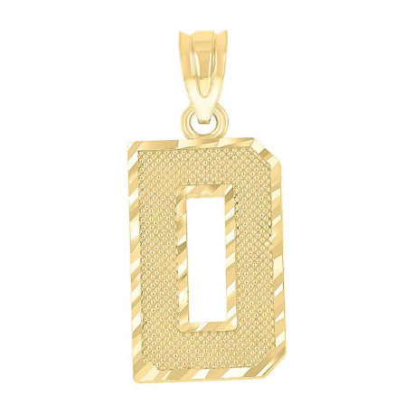 10Kt Gold Initial Letter Pendant "D"