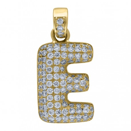 10Kt-Gold Pendant "E" Initial